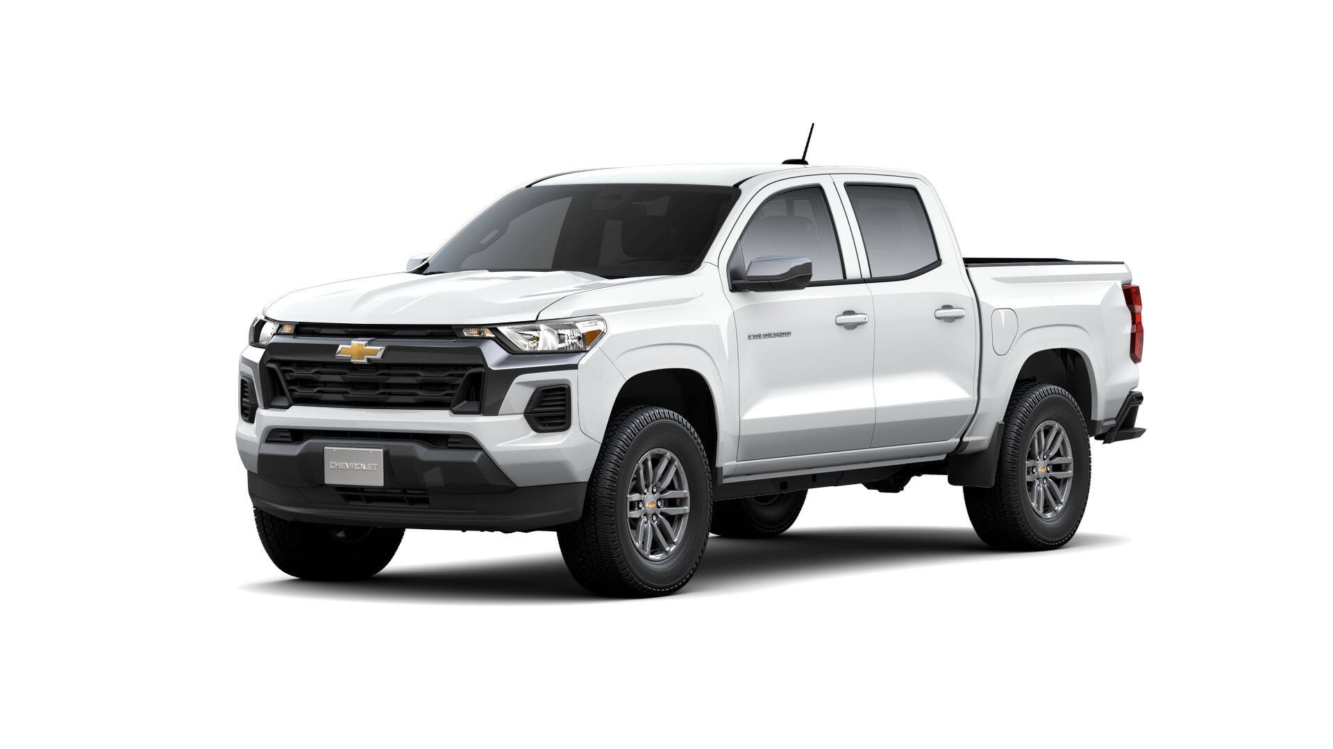 2026 Chevrolet Colorado LT in Summit White — front three-quarter view