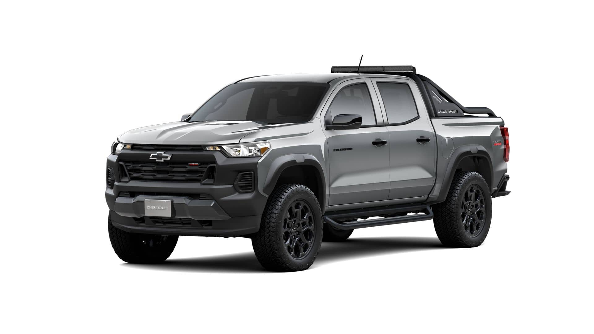2026 Chevrolet Colorado Trail Boss in Sterling Gray Metallic — front three-quarter view