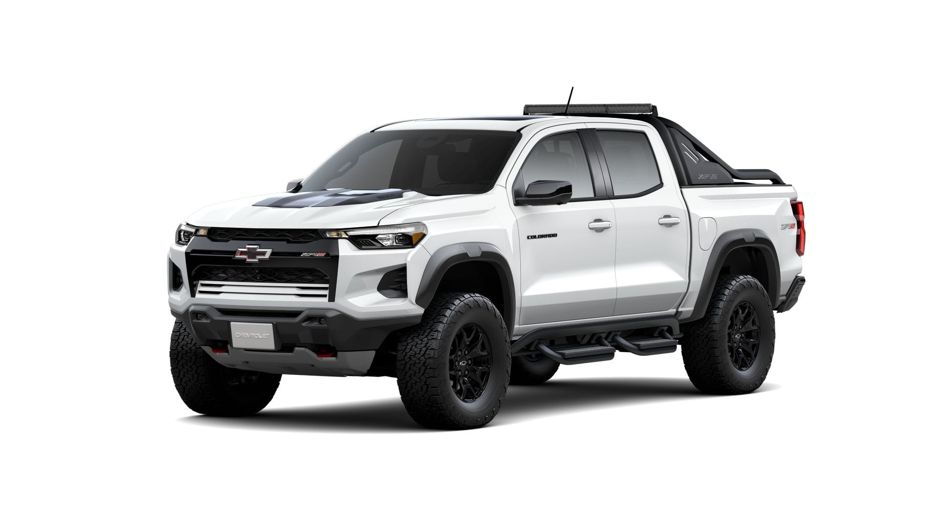2026 Chevrolet Colorado ZR2 in Summit White — front three-quarter view