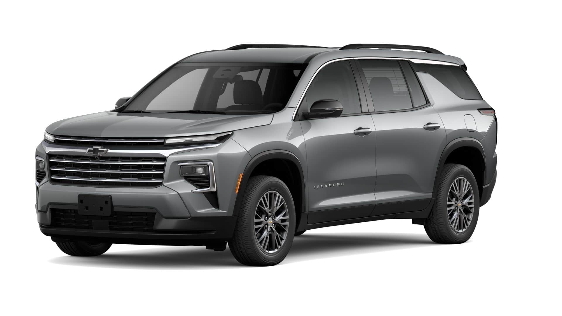 2026 Chevrolet Traverse LT in Sterling Gray Metallic — front three-quarter view