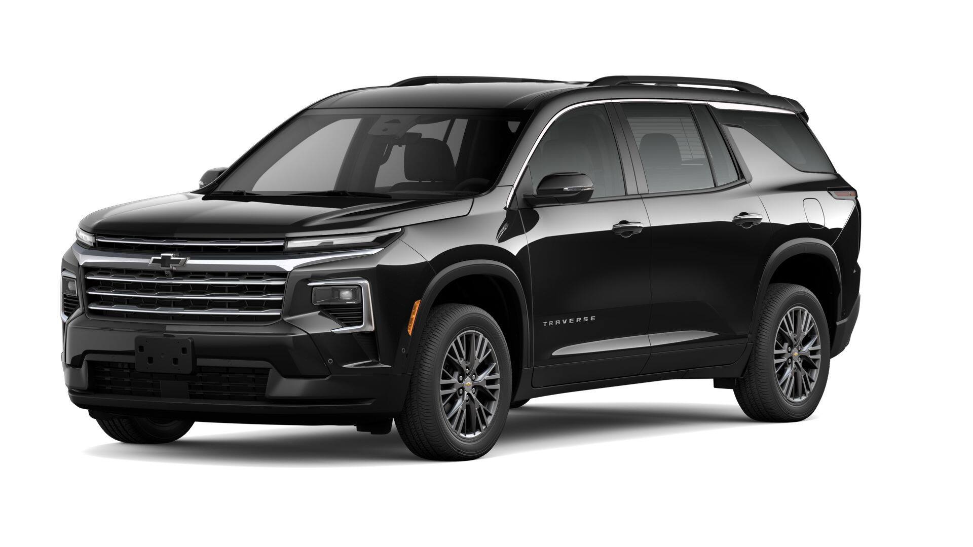 2026 Chevrolet Traverse LT in Mosaic Black Metallic — front three-quarter view