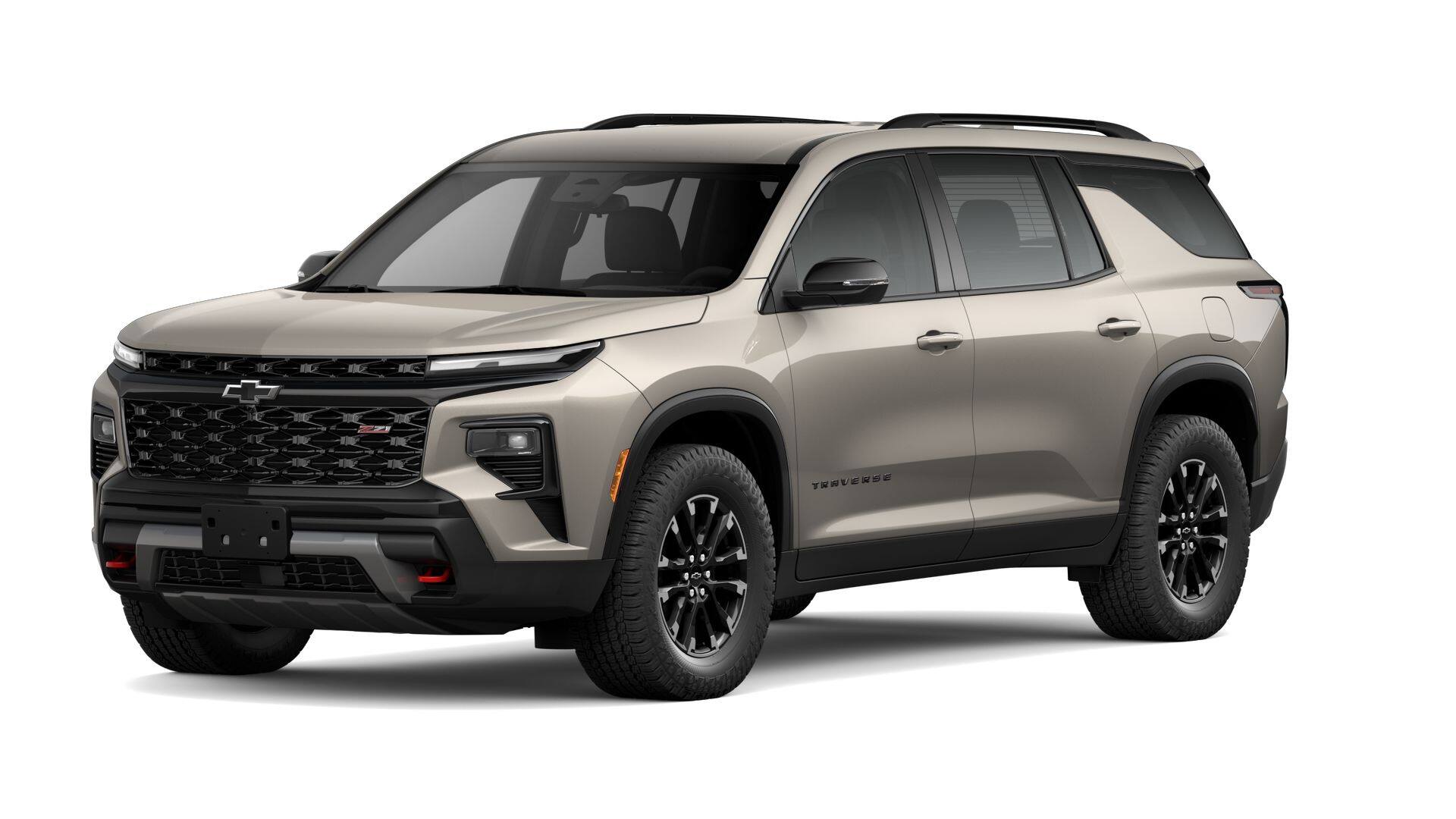 2026 Chevrolet Traverse Z71 in Sandstone Gray — front three-quarter view
