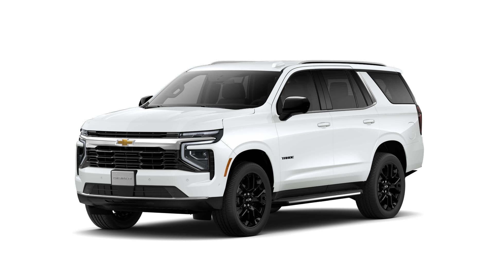 2026 Chevrolet Tahoe LS in Summit White — front three-quarter view