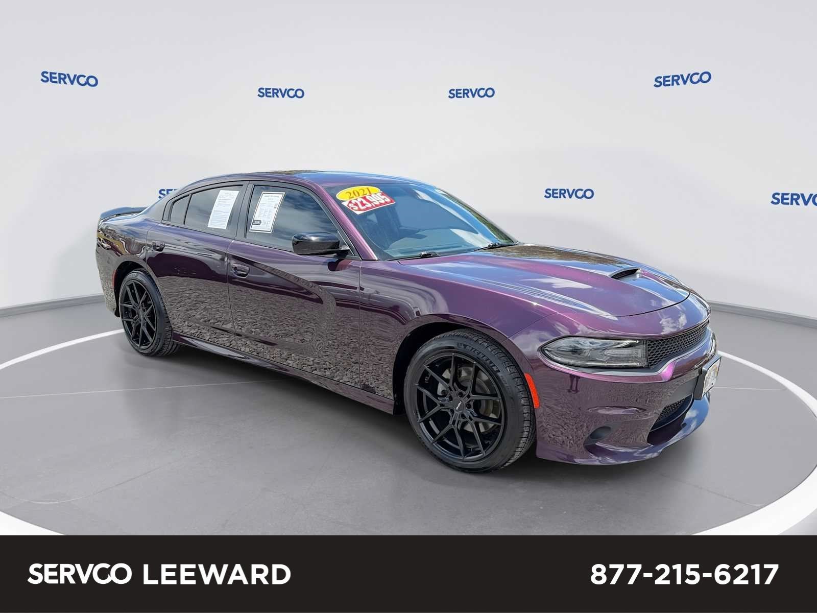 2021 Dodge Charger GT in Hellraisin — front three-quarter view
