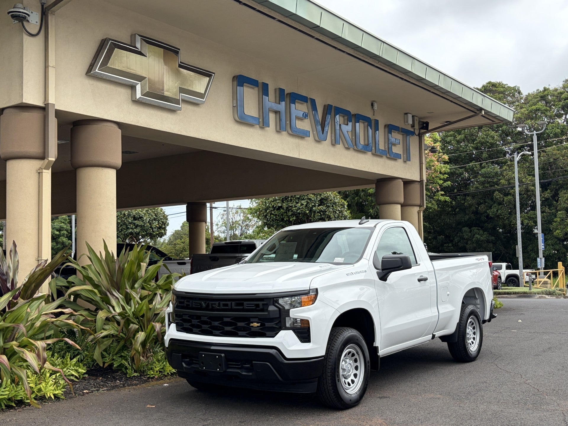 2026 Chevrolet Silverado 1500 WT in Summit White — front three-quarter view