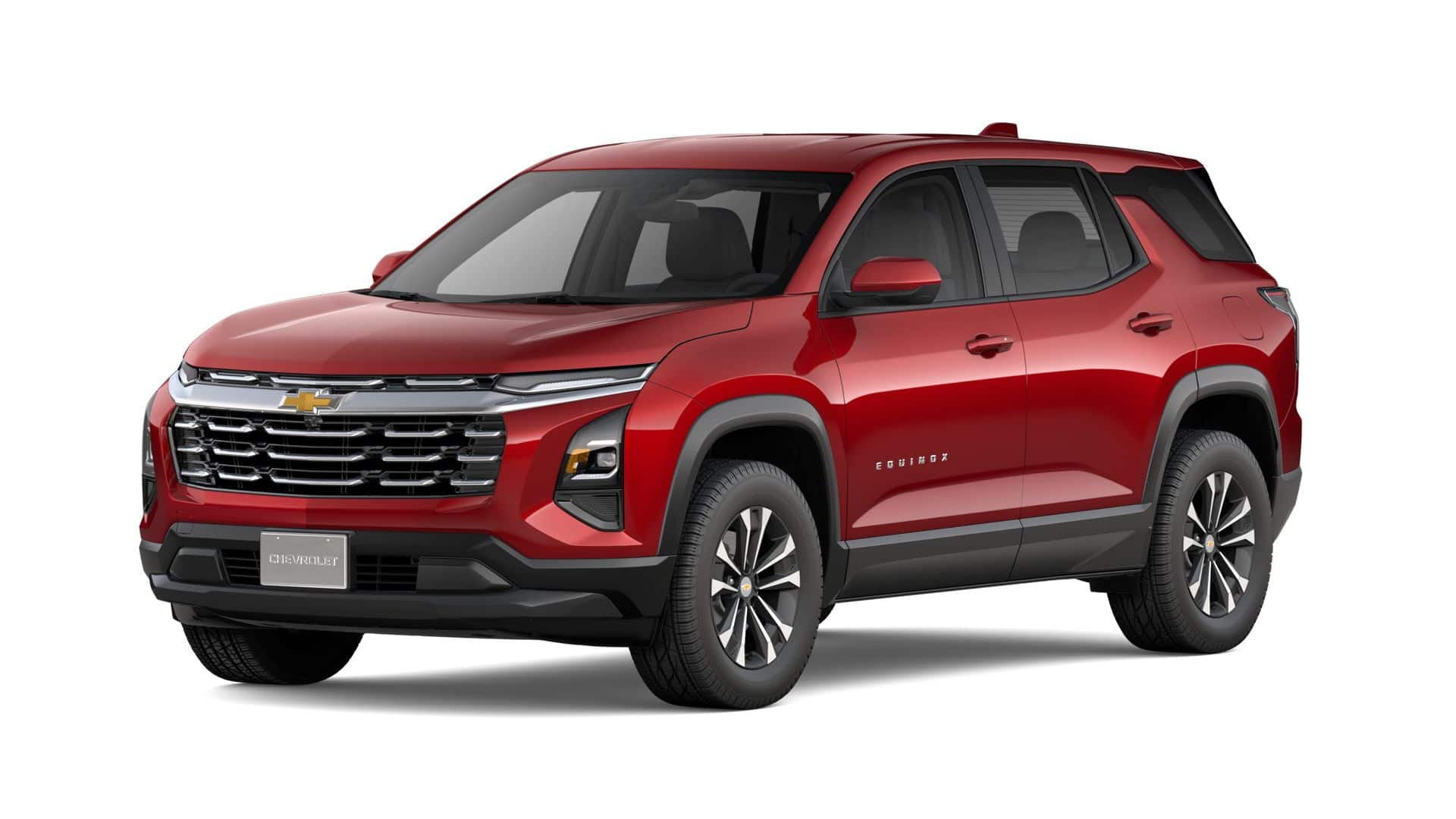 2027 Chevrolet Equinox FWD LT in Radiant Red Tintcoat — front three-quarter view