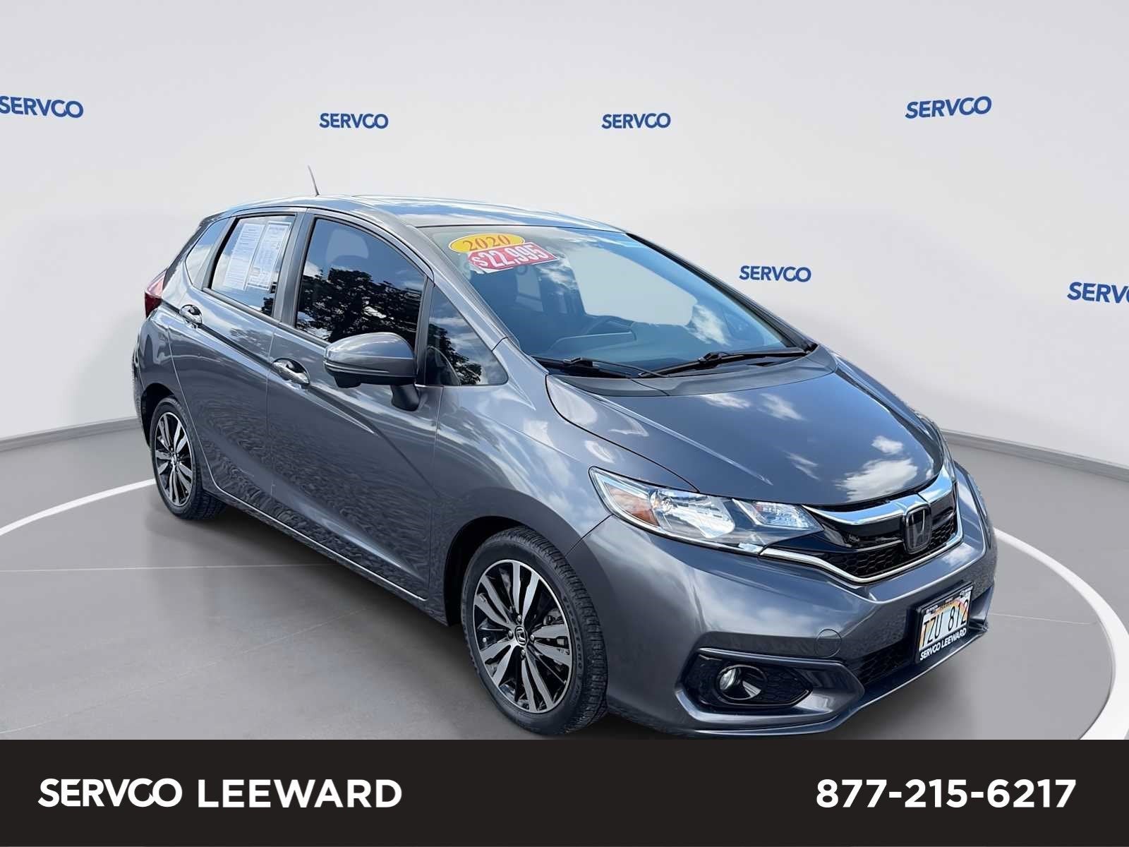 2020 Honda Fit EX in Modern Steel Metallic — front three-quarter view