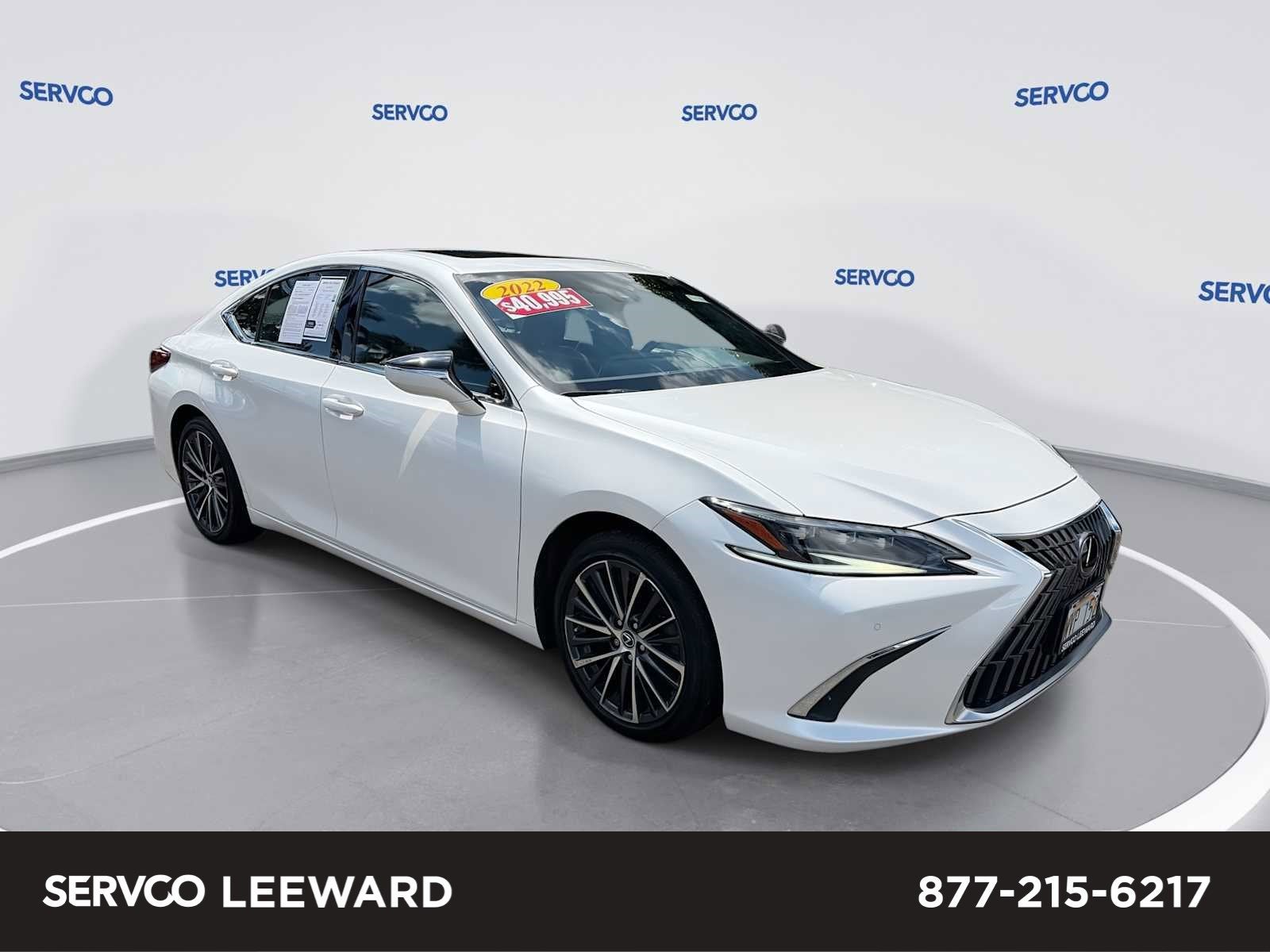 2022 Lexus ES ES 350 Luxury in 085 Eminent White Pe — front three-quarter view
